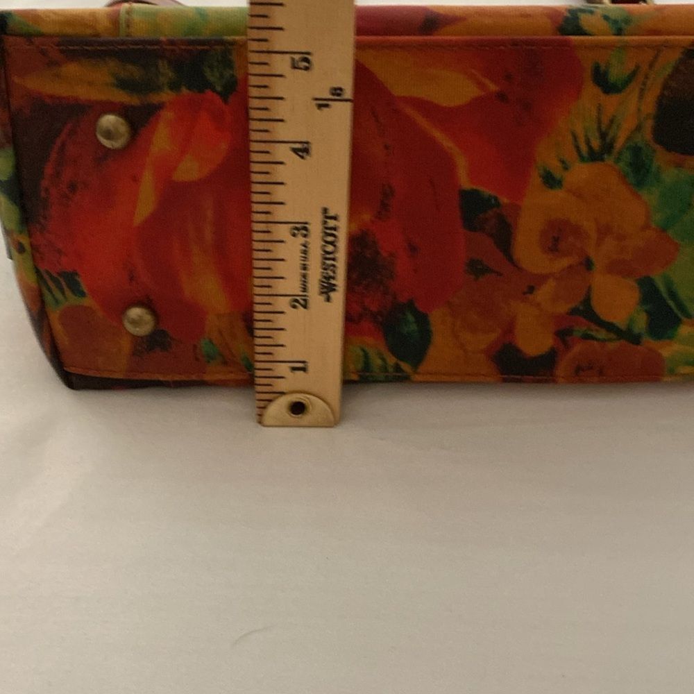 PATRICIA NASH Double Turn Lock Closure Floral Tote Bag with Leather Trim - Picture 10 of 13